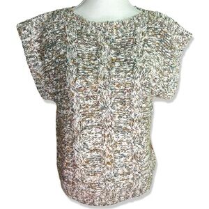 ⭐️VINTAGE Compositions Marled Knubby Knit Sleeveless Multicolor Sweater